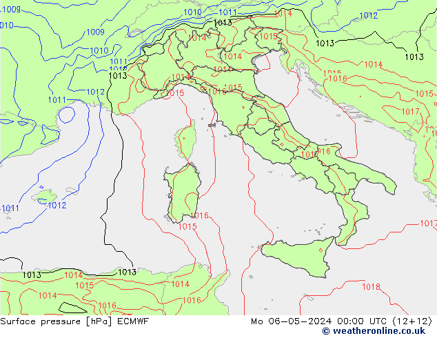 Atmosférický tlak ECMWF Po 06.05.2024 00 UTC