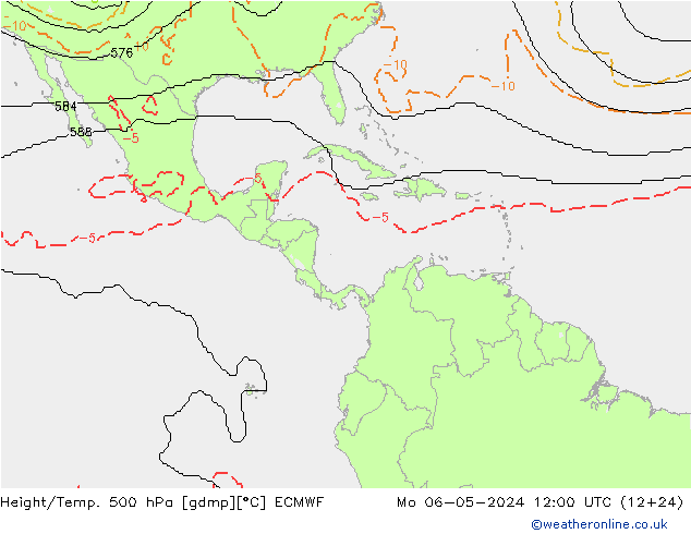 Height/Temp. 500 hPa ECMWF  06.05.2024 12 UTC