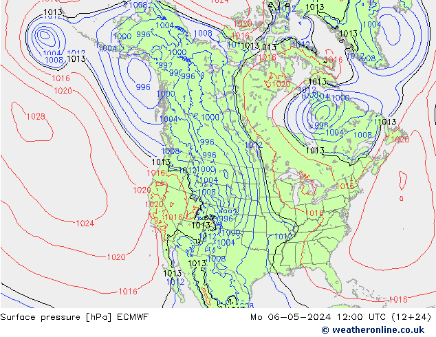 Surface pressure ECMWF Mo 06.05.2024 12 UTC