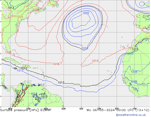 ciśnienie ECMWF pon. 06.05.2024 00 UTC