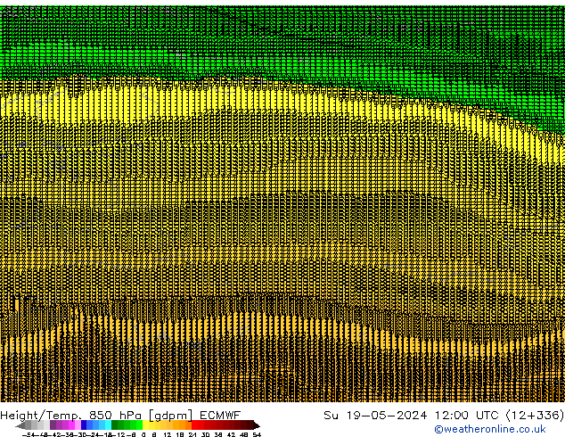 Yükseklik/Sıc. 850 hPa ECMWF Paz 19.05.2024 12 UTC