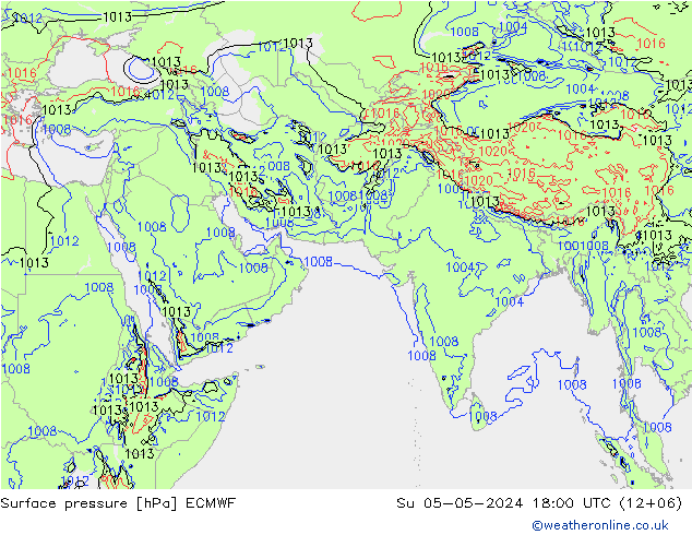 地面气压 ECMWF 星期日 05.05.2024 18 UTC