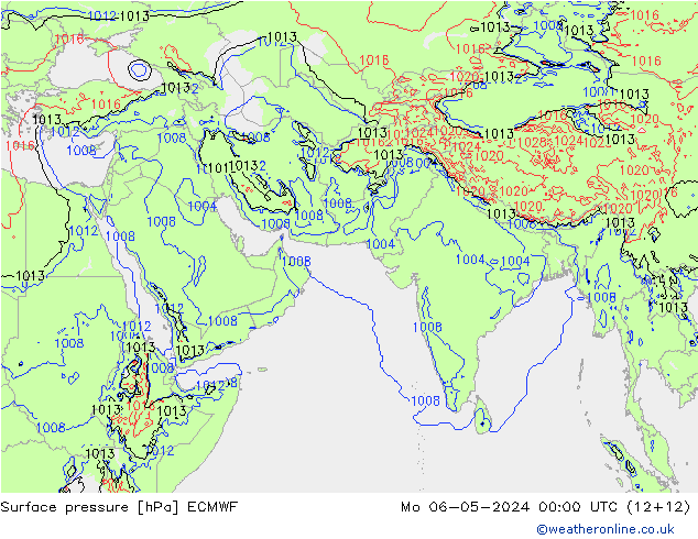 Yer basıncı ECMWF Pzt 06.05.2024 00 UTC