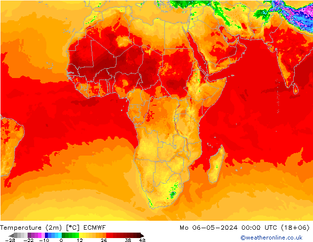 Temperature (2m) ECMWF Mo 06.05.2024 00 UTC