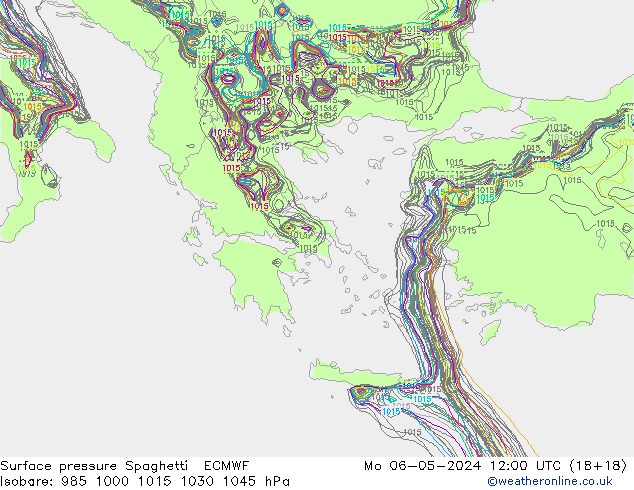 ciśnienie Spaghetti ECMWF pon. 06.05.2024 12 UTC