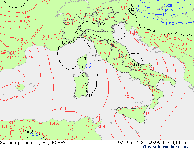 pression de l'air ECMWF mar 07.05.2024 00 UTC