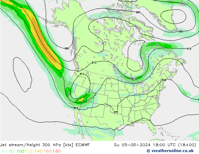 Polarjet ECMWF So 05.05.2024 18 UTC