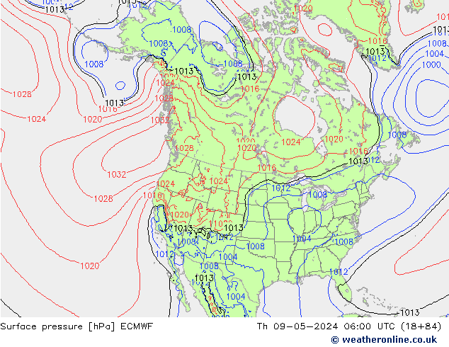 Bodendruck ECMWF Do 09.05.2024 06 UTC