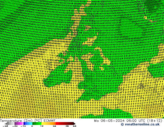 Temperature (2m) ECMWF Mo 06.05.2024 06 UTC