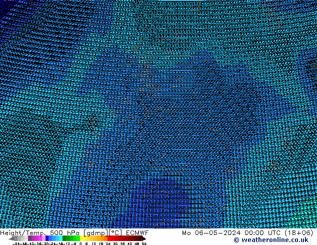 Height/Temp. 500 hPa ECMWF Mo 06.05.2024 00 UTC