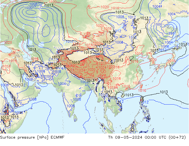 pression de l'air ECMWF jeu 09.05.2024 00 UTC