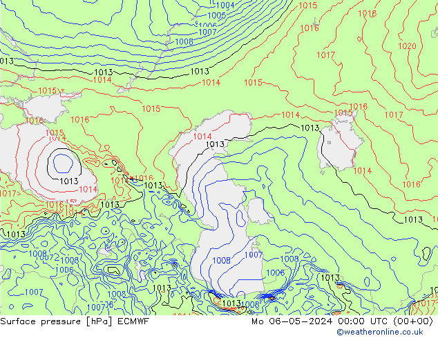 Yer basıncı ECMWF Pzt 06.05.2024 00 UTC