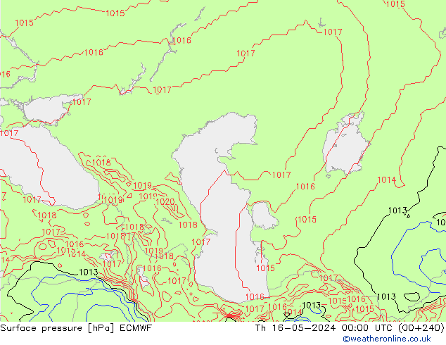 Yer basıncı ECMWF Per 16.05.2024 00 UTC