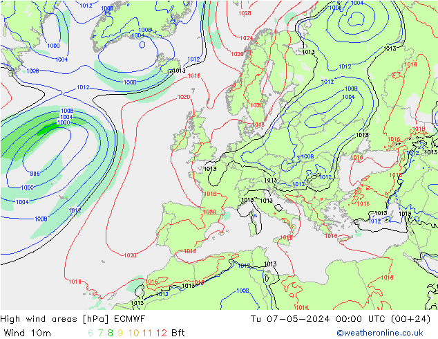 Sturmfelder ECMWF Di 07.05.2024 00 UTC