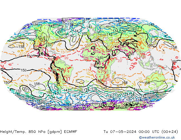 Height/Temp. 850 hPa ECMWF mar 07.05.2024 00 UTC