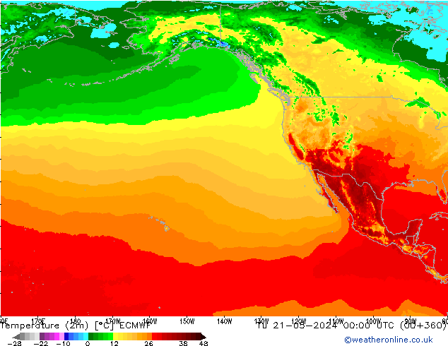 température (2m) ECMWF mar 21.05.2024 00 UTC