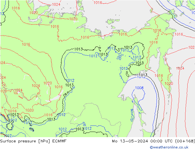 pression de l'air ECMWF lun 13.05.2024 00 UTC