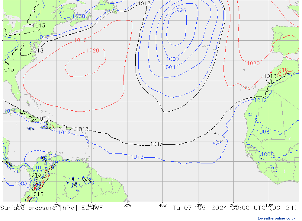 pression de l'air ECMWF mar 07.05.2024 00 UTC