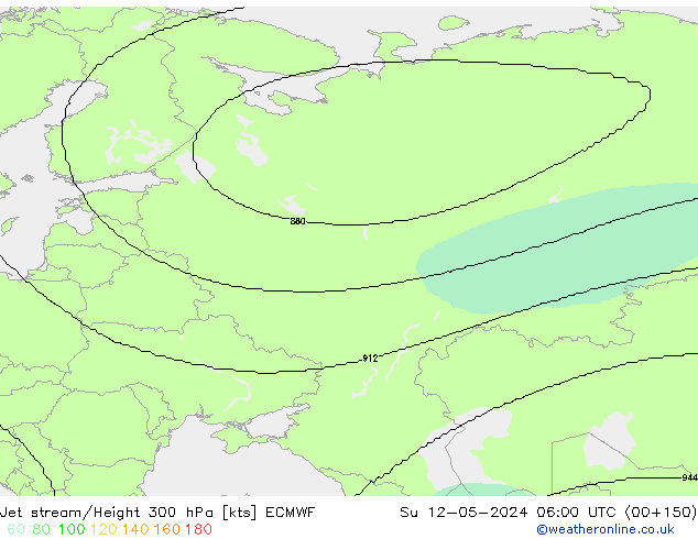 Corriente en chorro ECMWF dom 12.05.2024 06 UTC