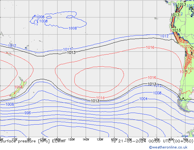 приземное давление ECMWF вт 21.05.2024 00 UTC