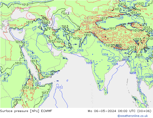 地面气压 ECMWF 星期一 06.05.2024 06 UTC