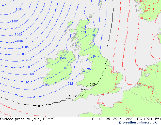 ciśnienie ECMWF nie. 12.05.2024 12 UTC