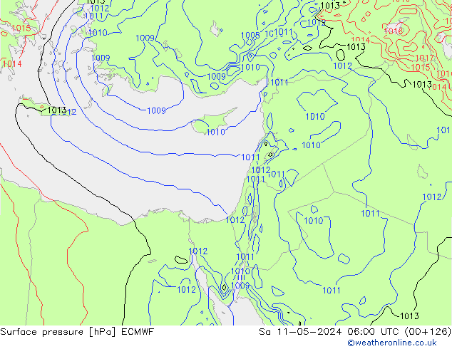 Luchtdruk (Grond) ECMWF za 11.05.2024 06 UTC