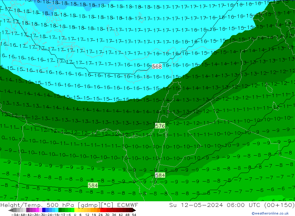 Height/Temp. 500 hPa ECMWF Su 12.05.2024 06 UTC