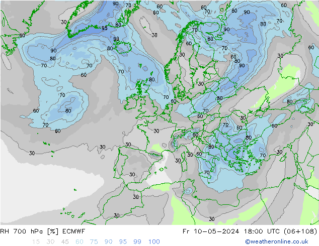 RV 700 hPa ECMWF vr 10.05.2024 18 UTC