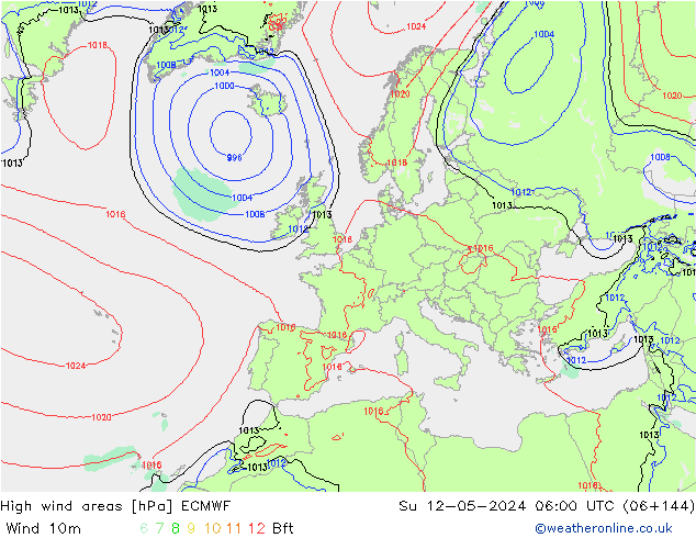 Sturmfelder ECMWF So 12.05.2024 06 UTC