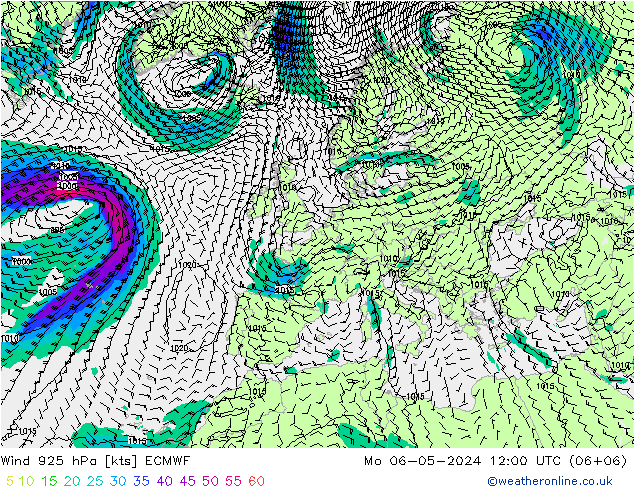 Wind 925 hPa ECMWF Mo 06.05.2024 12 UTC