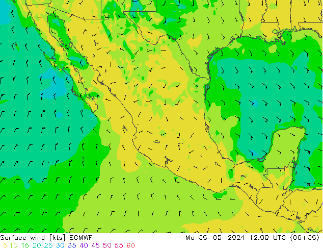 Viento 10 m ECMWF lun 06.05.2024 12 UTC