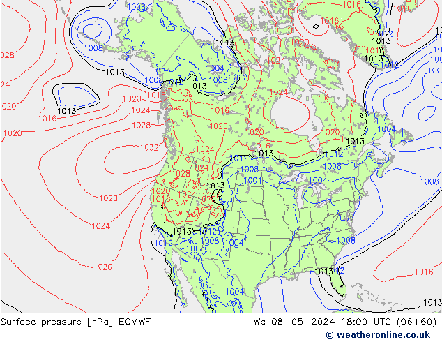 Bodendruck ECMWF Mi 08.05.2024 18 UTC