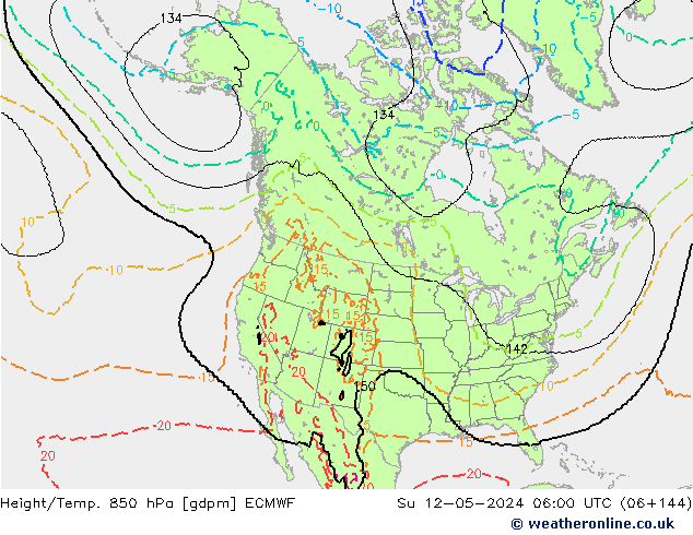 Height/Temp. 850 hPa ECMWF Ne 12.05.2024 06 UTC