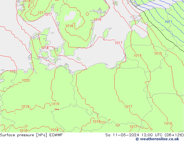 pression de l'air ECMWF sam 11.05.2024 12 UTC