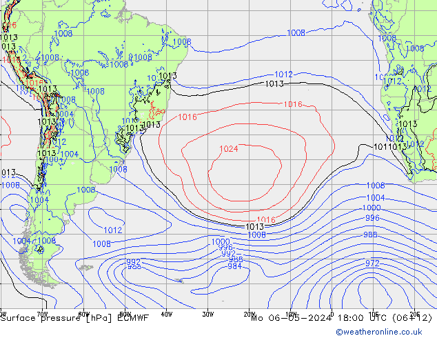 Surface pressure ECMWF Mo 06.05.2024 18 UTC