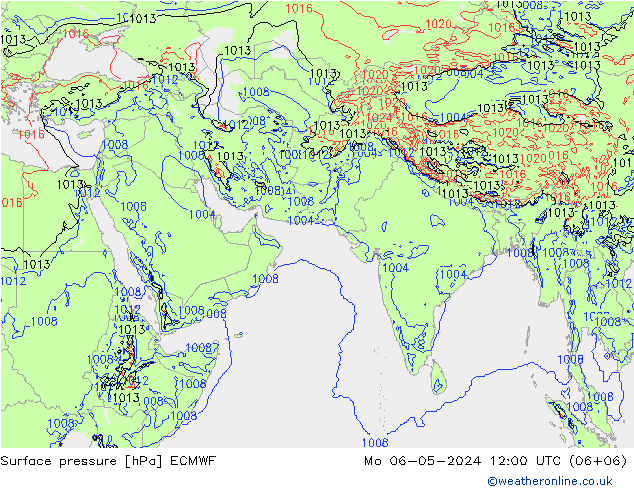 地面气压 ECMWF 星期一 06.05.2024 12 UTC