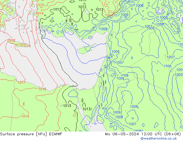 Luchtdruk (Grond) ECMWF ma 06.05.2024 12 UTC