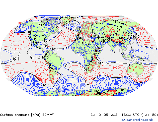 Bodendruck ECMWF So 12.05.2024 18 UTC