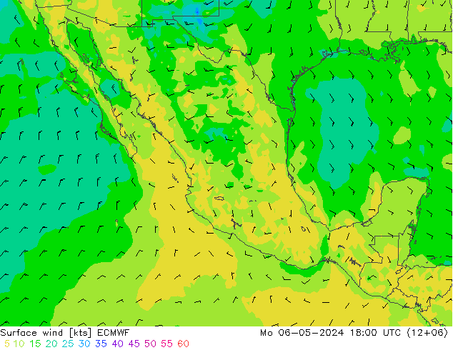 Viento 10 m ECMWF lun 06.05.2024 18 UTC