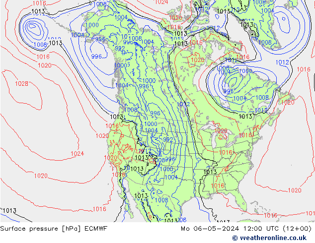 Surface pressure ECMWF Mo 06.05.2024 12 UTC