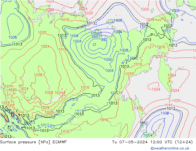 pression de l'air ECMWF mar 07.05.2024 12 UTC