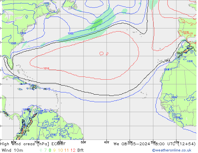 Windvelden ECMWF wo 08.05.2024 18 UTC