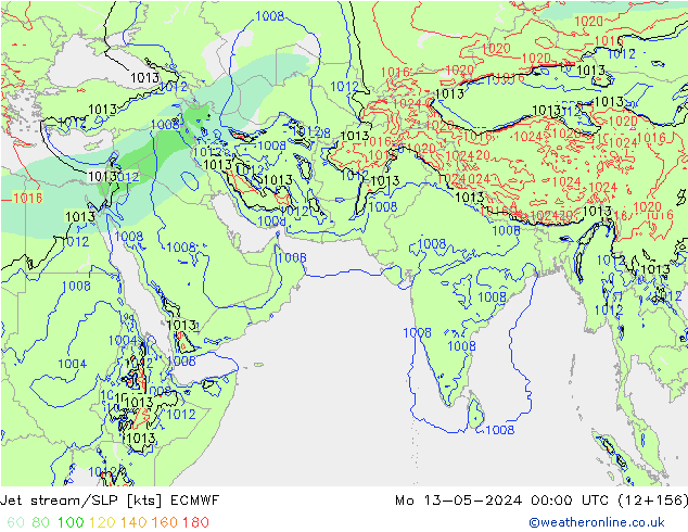 Courant-jet ECMWF lun 13.05.2024 00 UTC