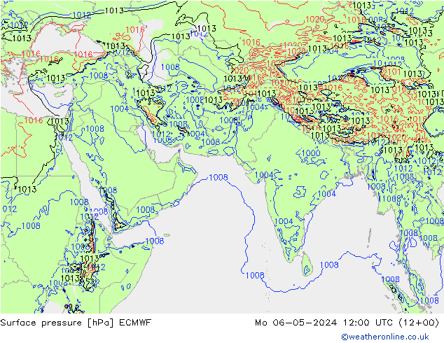 Surface pressure ECMWF Mo 06.05.2024 12 UTC