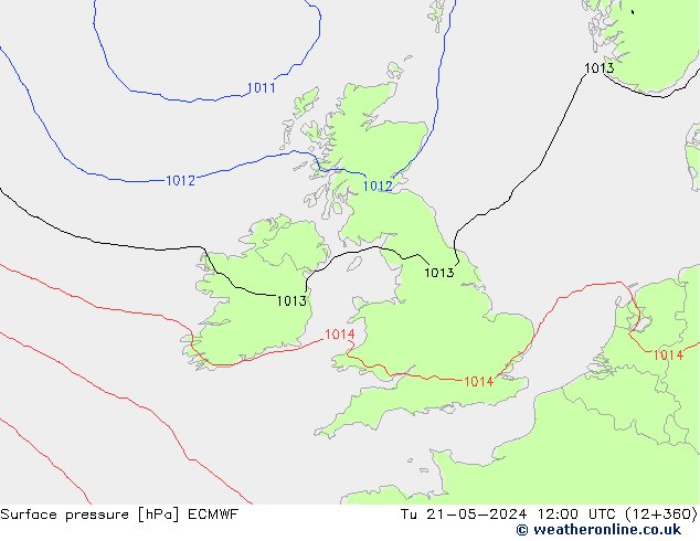 приземное давление ECMWF вт 21.05.2024 12 UTC