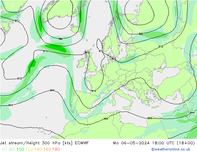 Straalstroom ECMWF ma 06.05.2024 18 UTC