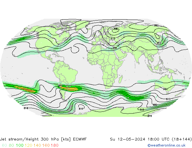 Polarjet ECMWF So 12.05.2024 18 UTC