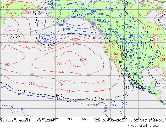 Bodendruck ECMWF Mo 06.05.2024 18 UTC