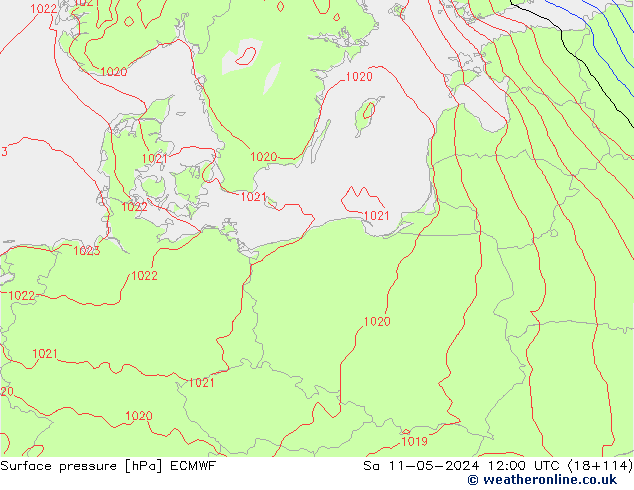 pression de l'air ECMWF sam 11.05.2024 12 UTC